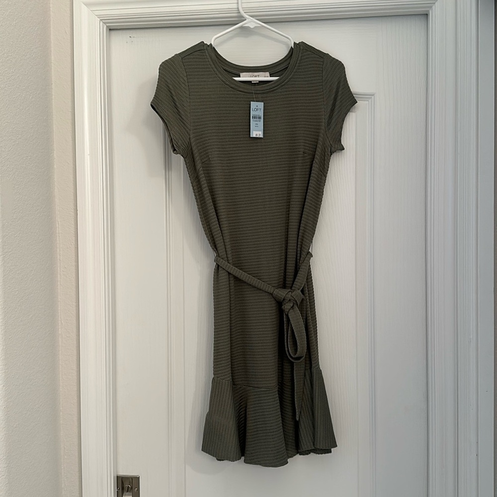Loft green petite dress